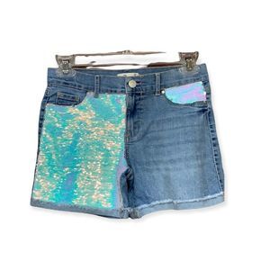 Sz12 Sequined Jordache Denim Shorts